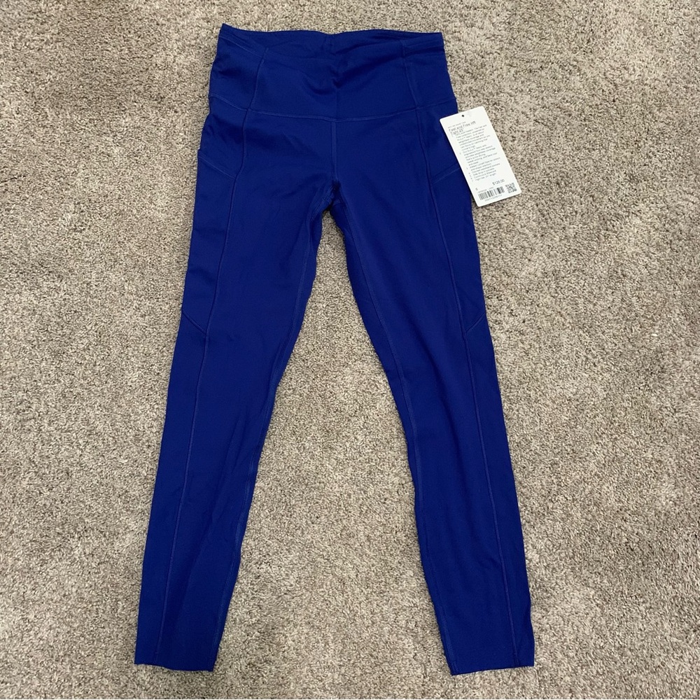 NWT Lululemon Fast and Free Tight II 25" *Non-Reflective Nulux Larkspur